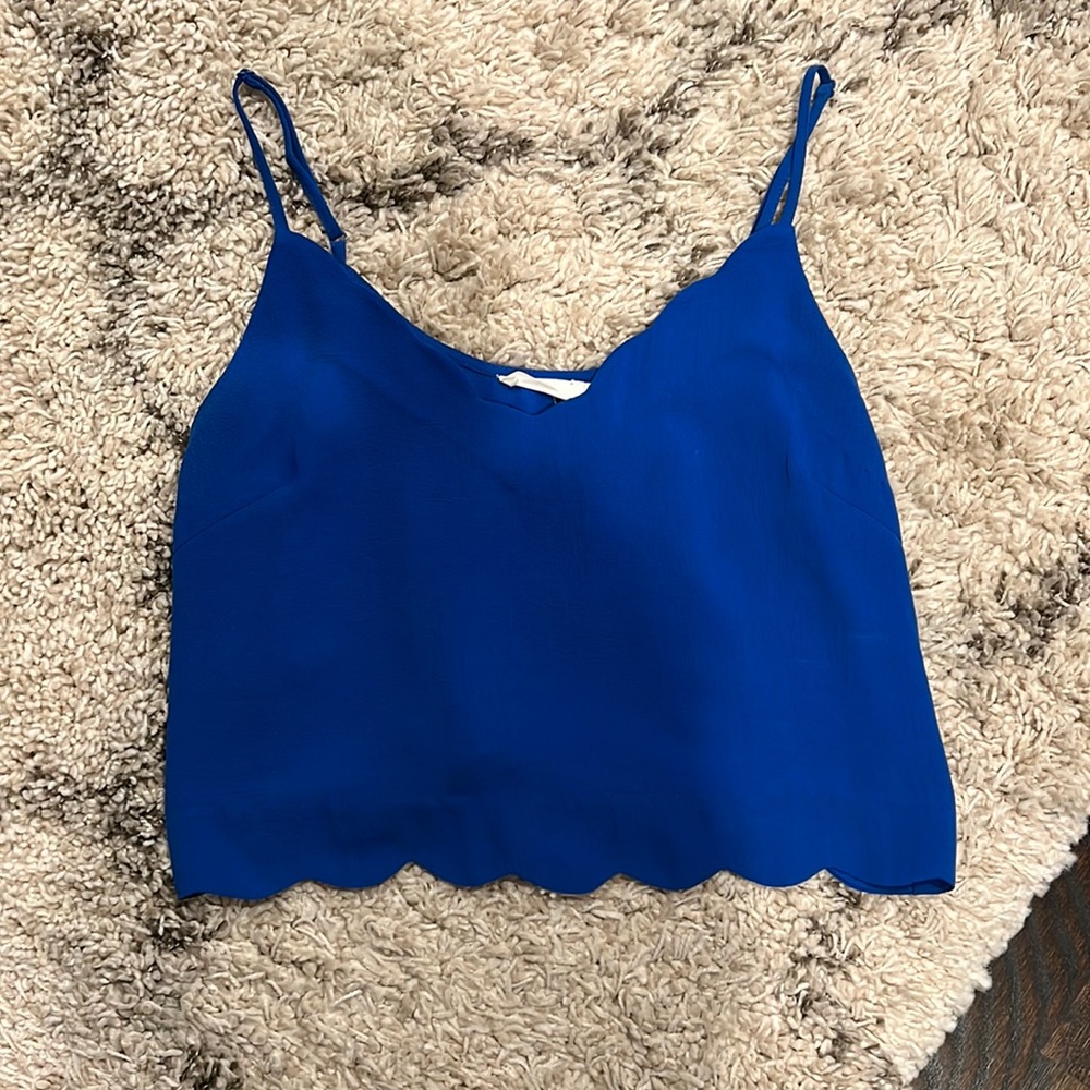 Cropped Camisole with scalloped detail